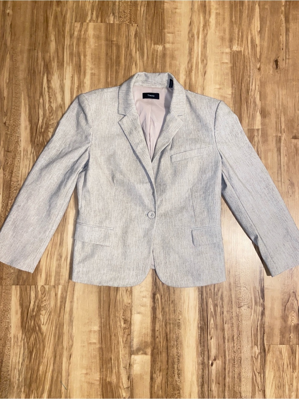 Theory Shrunken Blazer Byron Pointe Tan